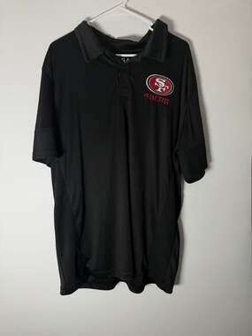 CSA San Francisco 49ers Black Polo Shirt 2XL